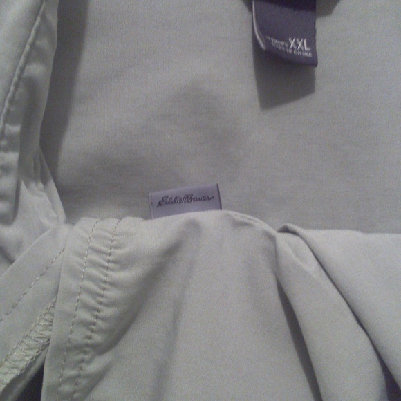 Eddie Bauer Women's Classic Fit Shirt Pale Sage 1/4 Sleeves/Buttons Size XXL NWT - Picture 5 of 5
